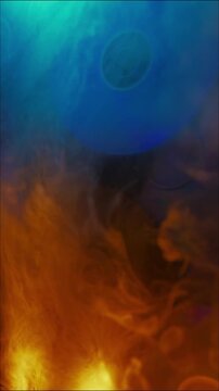 Vibrant transformation of cds with smoke, color shift, and motion blur. Retro Cd