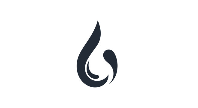 Abstract dark blue flame graphic