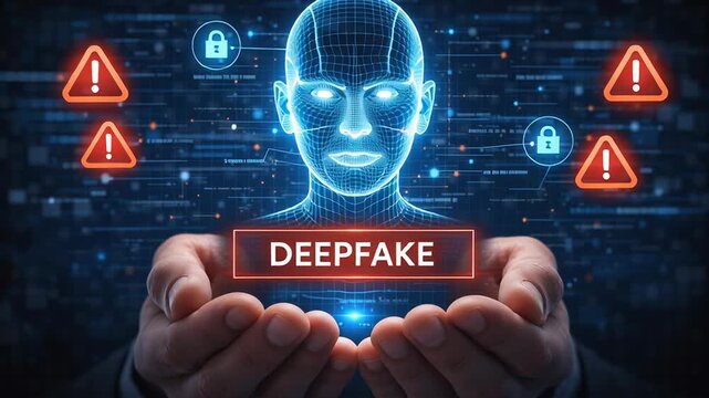 Deepfake technology, ai for facial recognition and face manipulation, identity fraud and crimes, cybersecurity threats and misuse risks in digital world
