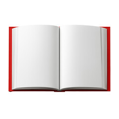 An Open Book Showcasing Blank Pages Ready for Writing, Creativity, or Journaling on a Transparent Background