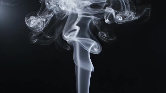Abstract smoke patterns on black background