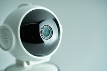 Close-Up of Ip camera on white background
