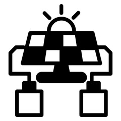 Obraz premium Solar cell and battery icon