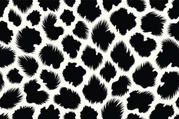 A close-up view of a wild leopard's fur pattern and texture on its skin and animal surface as background © Merisca