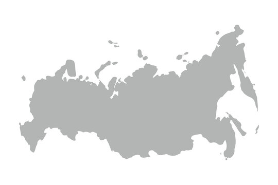 russia country map flat illustration