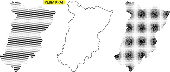 Detailed map of peru region with different shades and highlighted area