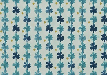 A vibrant clover pattern evokes a sense of luck and creativity, perfect for festive designs and cultural celebrations.