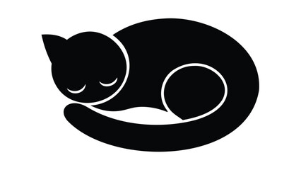 Sleeping Cat Vector Icon