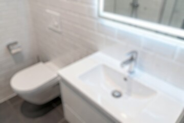 Fototapeta premium abstract blur bathroom or toilet for background