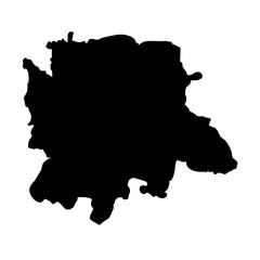 Bangalore India city map silhouette vector illustration