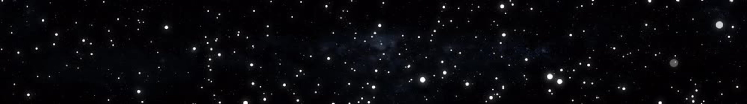 Panoramic abstract space universe with bright stars, constellation star field and glowing galaxy clusters. Night sky, bright constellation star field, glowing galaxy cluster, and cosmic background.