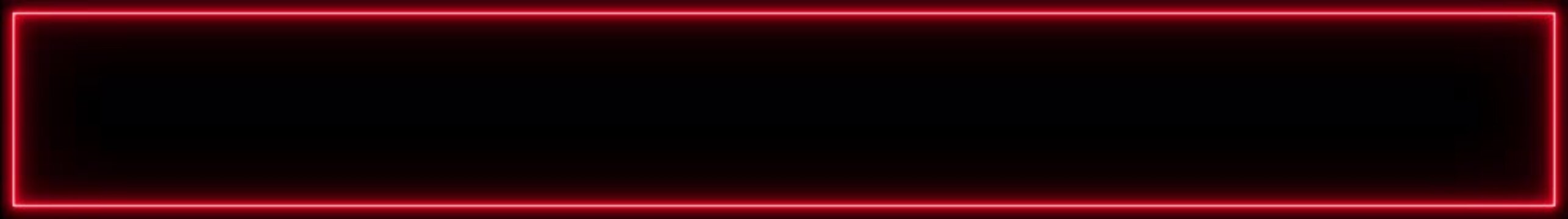 Rectangle frame icon animation glowing neon color bordar frame display box round shape retro screen photo frame. Glowing red neon rectangular frame border animation on black background.