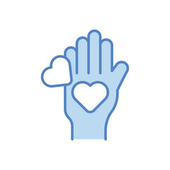 Obraz premium Volunteers vector icon