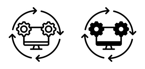 Operating System Icon Collection line & Mixed Style icon 