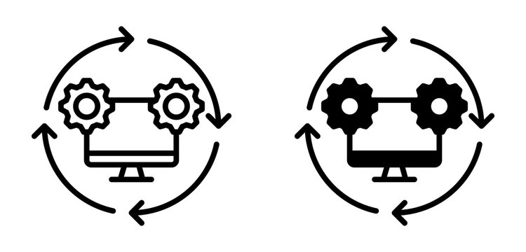 Operating System Icon Collection line & Mixed Style icon 