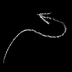 Hand Drawn Chalk Freehand Arrow on Chalkboard Background