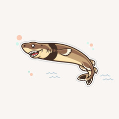 Cute Cookiecutter Shark Illustration