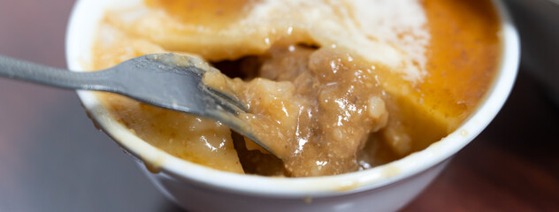 Taiwanese savory rice pudding Wa gui.