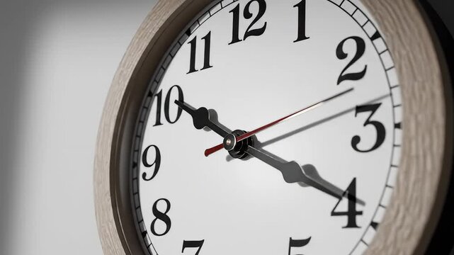 Wall clock with wooden frame