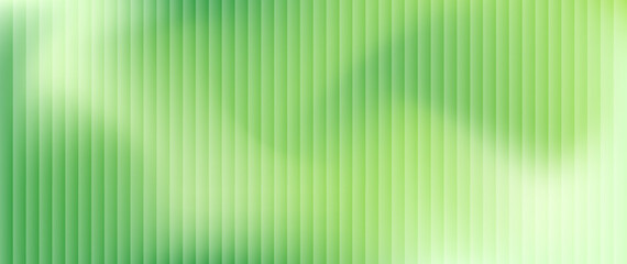 Spring green background with vertical ribbed stripes. Glass gradient texture. Vector.