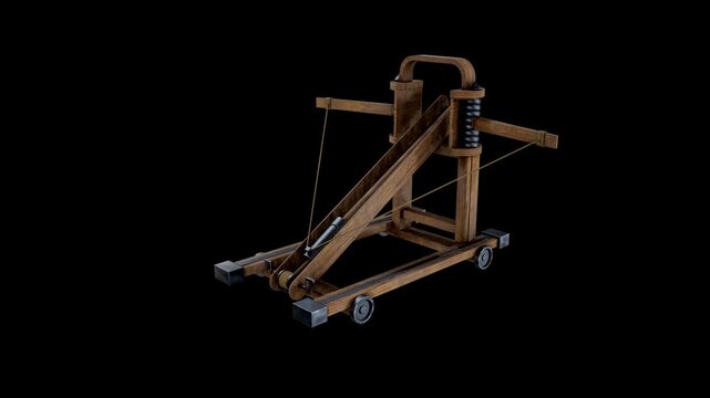 Ballista Weapon System &ndash; Highly Detailed 3D Render of Vintage War Technology Used in Historical Battles