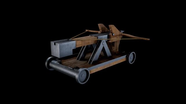 Ballista Crossbow Weapon &ndash; Realistic 3D Render of a Roman-Inspired Siege Engine Used in Ancient Warfare