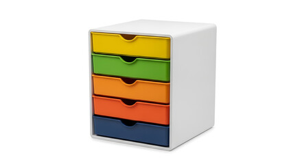 Colorful 5-Drawer Desktop Organizer with Rectangular Cut-out Handles