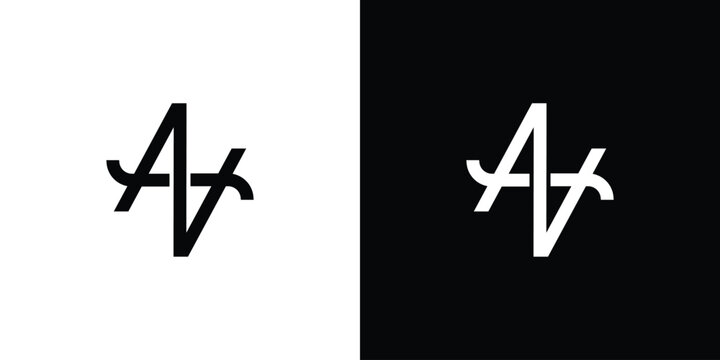 modern and unique  AA initials logo design