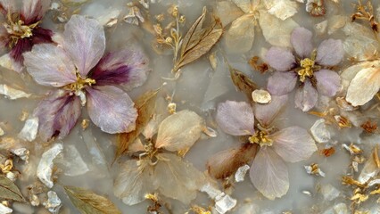 Floral arrangement with pastel petals