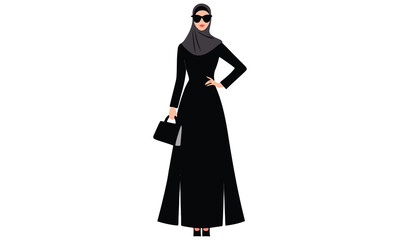 Fototapeta premium Elegant Abaya Fashion – Stylish Modest Wear and Sophisticated Women’s Clothing .