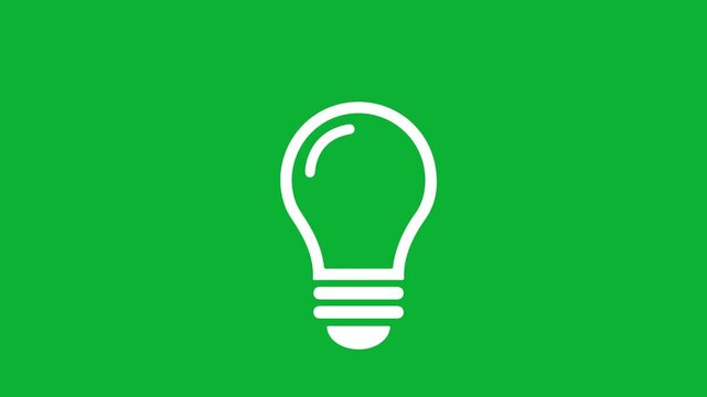 Light bulb idea icon animation video
