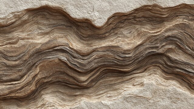 Sandstone formation with wavy patterns