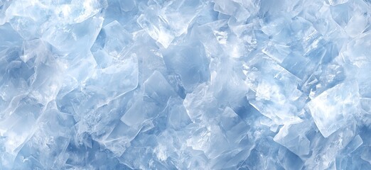Obraz premium Close-up view of fractured blue ice crystals forming an abstract texture