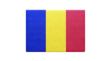 Fototapeta premium Romanian Flag with Textured Surface