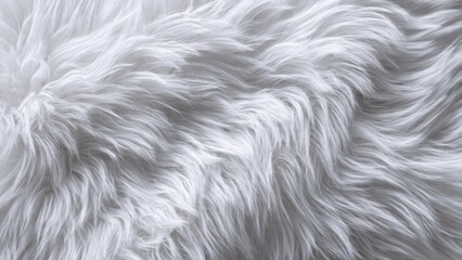 Obraz premium White Fur Texture Background