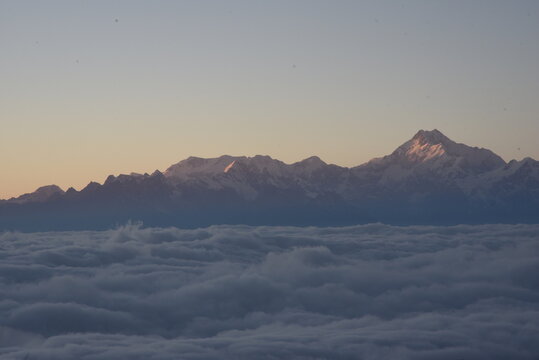 Kanchenjunga Hills and Clouds at Zuluk