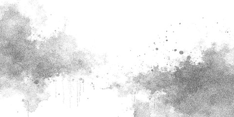 Fototapeta premium Vector Abstract minimalist grayscale ink wash painting with evocative blots. Watercolor texture with drips and splatters. A blend of art and design for backgrounds and artistic elements. 