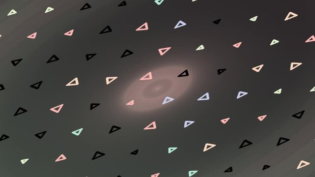 Rotating Triangle Shapes on Gradient Background Animation for Creative Projects