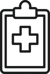 Fototapeta premium Medical clipboard icon for healthcare records and patient data