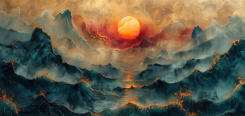 An abstract painting template