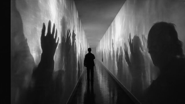 Silhouette et projections murales