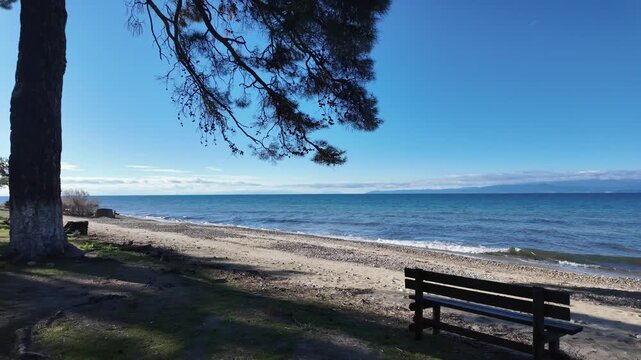 Amazing Landscape of coastline of Thassos island, East Macedonia and Thrace, Greece 