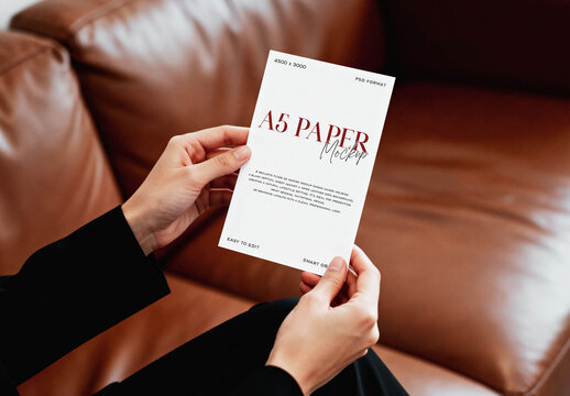 A5 Paper Mockup