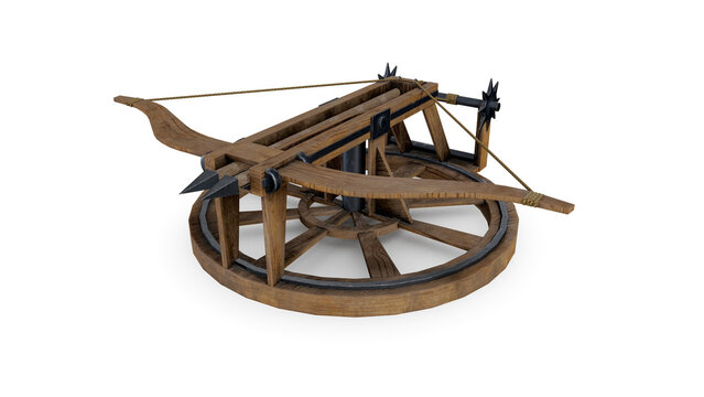 Ballista Medieval Crossbow Machine - High-Quality 3D Visualization of Ancient War Technology and Siege Tools