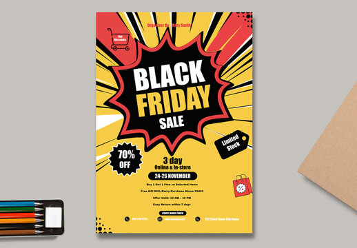 Black Friday Sale Poster Template Design