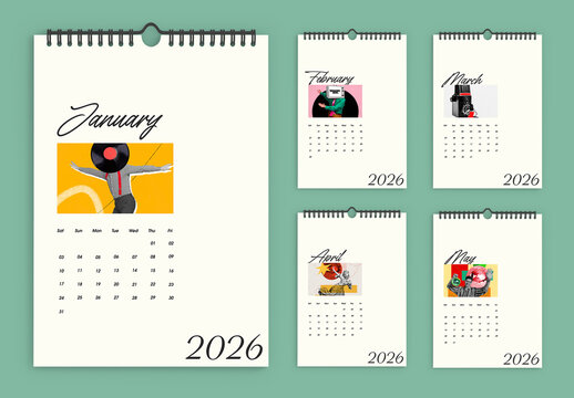 Clean Calendar Design 2026