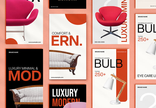 Furniture Brand Social Media Post Design Template