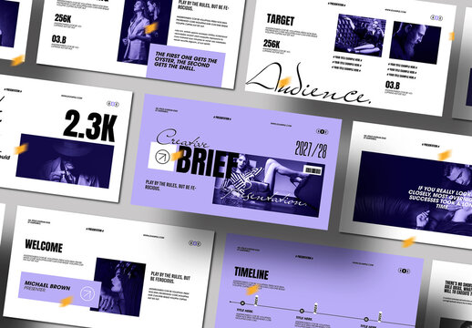 Modern Business Pitch Deck Creative Brief Presentation Template
