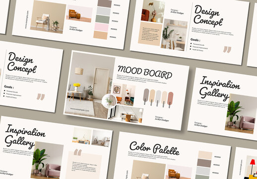 Modern Interior Mood Board Template