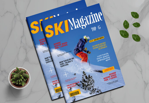 Ski Magazine Cover Design